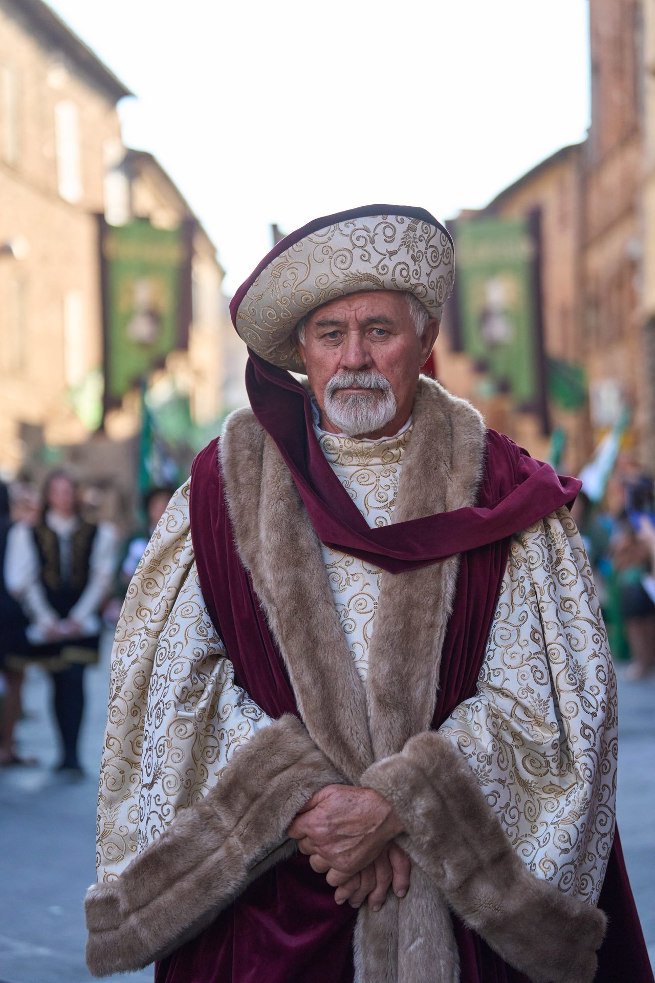 Senior councillor in costume