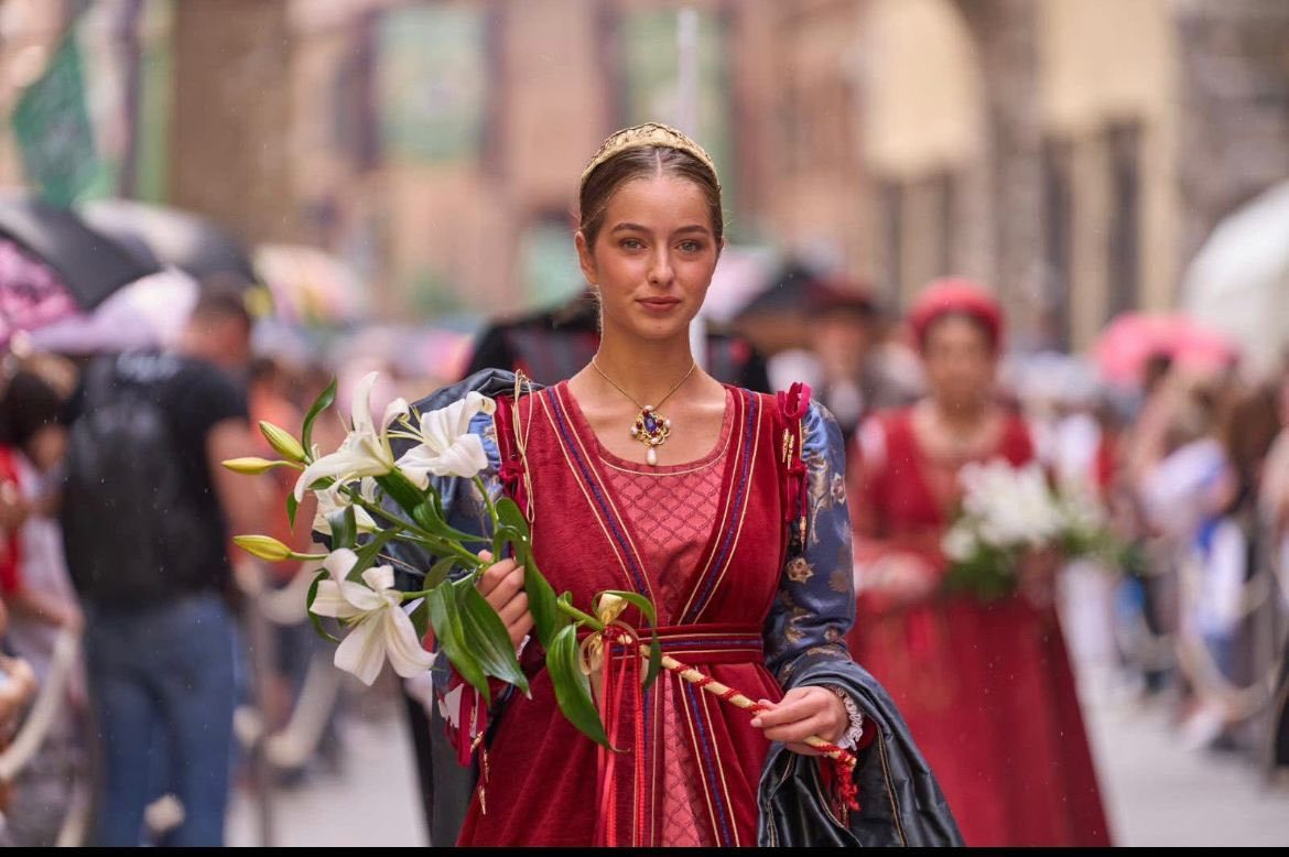 Princess with white lilies